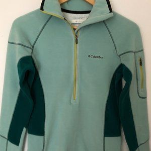 COLUMBIA Women’s 1/2 Teal Zip Fleece Pullover-XS